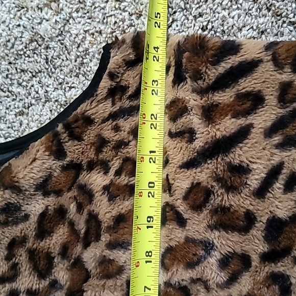 Beauciel vest 3X zip faux fur cabincore baddie animal print - Picture 3 of 13